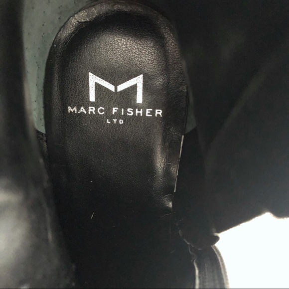 MARC FISHER Jarli Snake Print Leather Heeled Booties - Picture 12 of 13